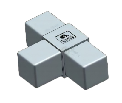 union plastica tubo cuadrado de tres lados