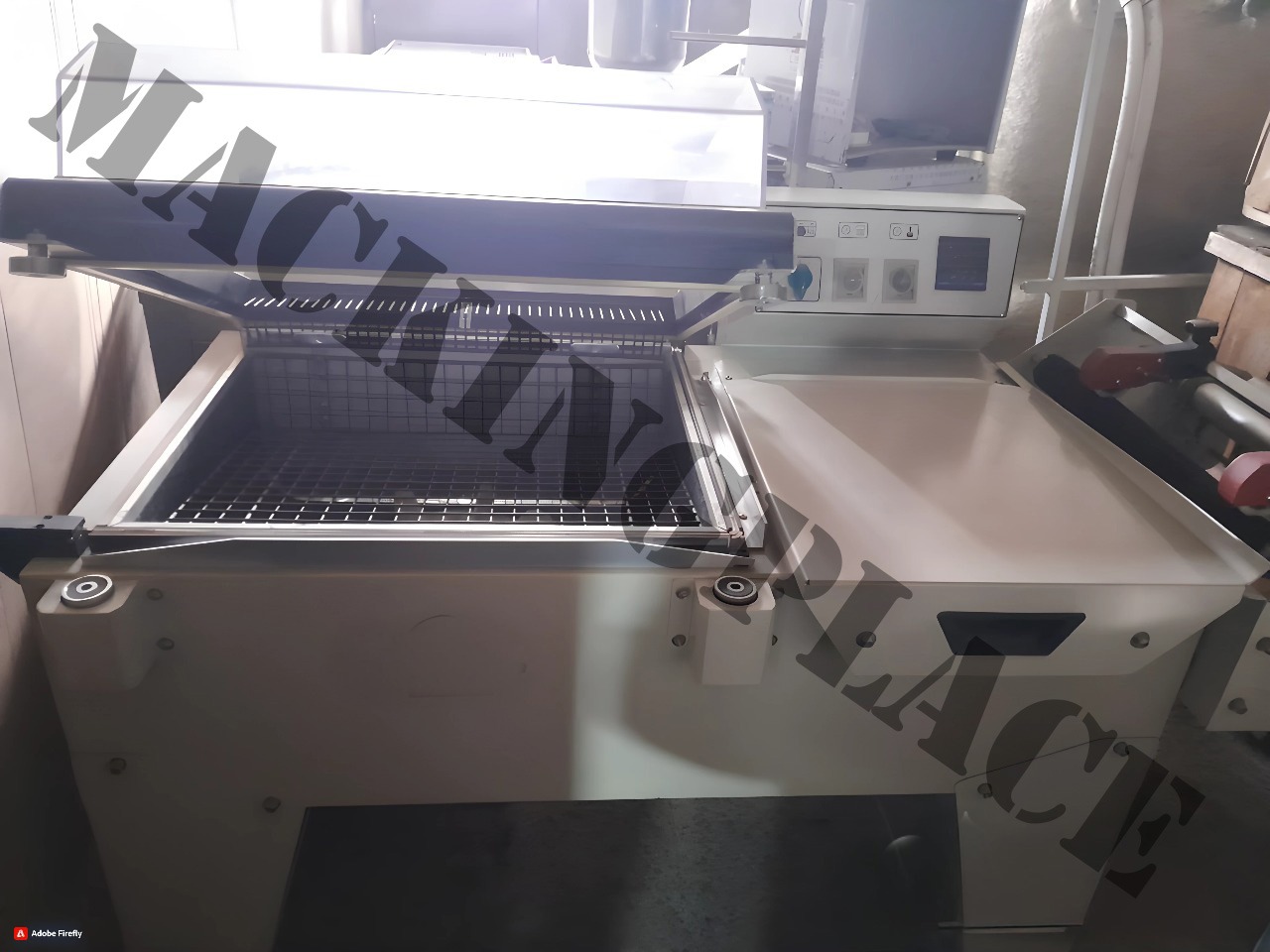 Selladora en L FL5540 con túnel de contracción incorporado. Compatible con películas POF, PVC y PP