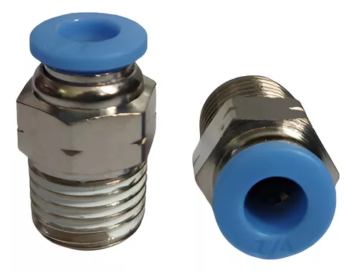 Racor recto manguera de 6mm